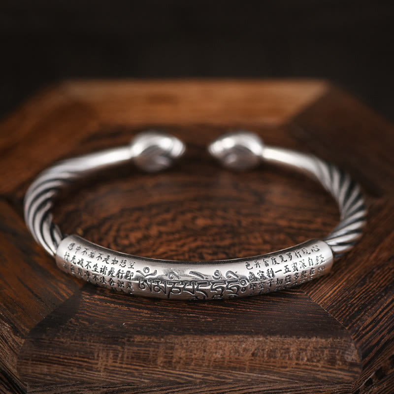 Buddha Stonesチベットオーム・マニ・パドメ・フム般若心経 清浄カフブレスレット - image 1