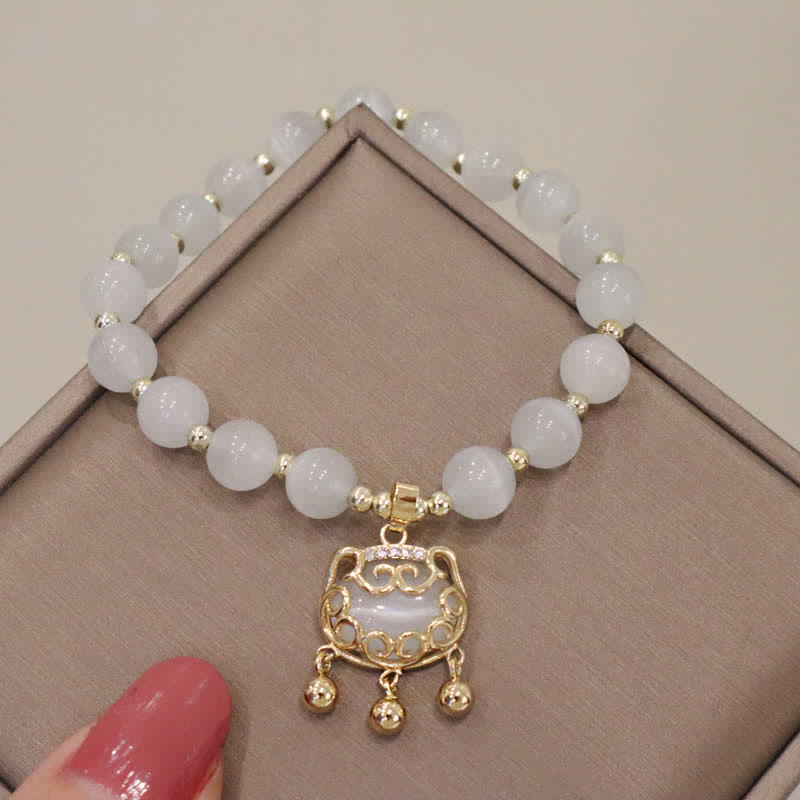 Buddha Stonesアイラブキャット柄パールラブチャームブレスレット - image 10