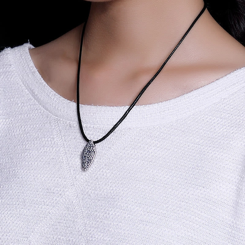 Buddha Stonesチベット 925 スターリングシルバーオーム・マニ・パドメ・フムドルジェヴァジュラ 彫刻 強さ ネックレス ペンダント - image 4