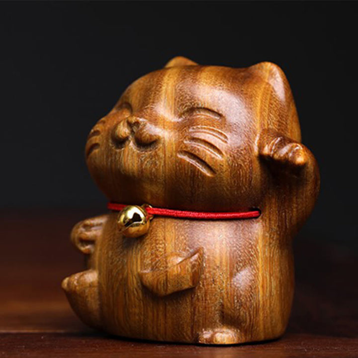 Buddha Stones緑 白檀 小型 かわいい 招き猫 平和 飾り - image 7