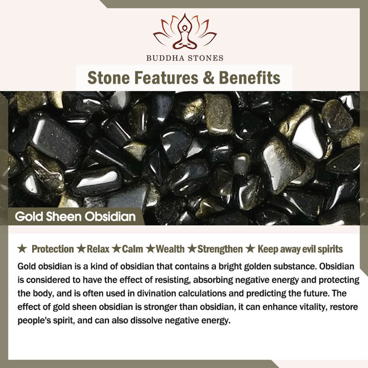 Buddha Stones チベット産黒曜石の守護ネックレス