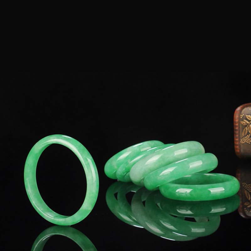 Buddha Stones翡翠 ヒーリング 豊かさ守護ブレスレットバングル