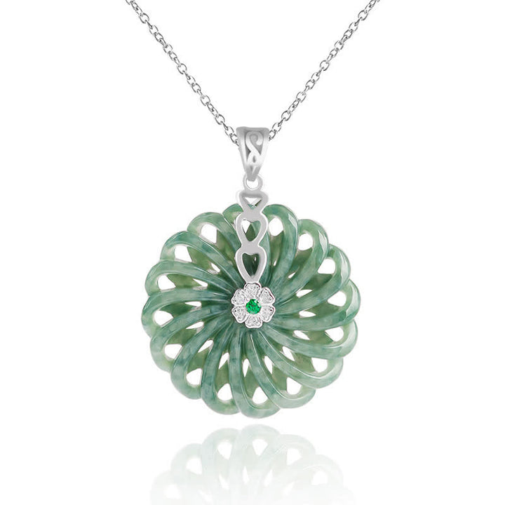 Buddha Stones天然丸玉平和のお守りチャーム豊穣 チタン鋼チェーンネックレスペンダント - image 5