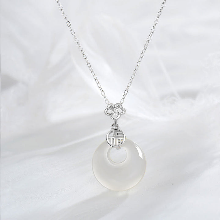 Buddha Stones925 スターリングシルバー ホワイトアゲート フーキャラクター 幸福 幸運 ネックレス ペンダント - 銀 - image 4