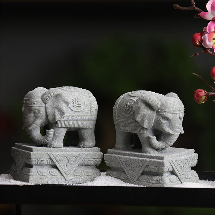 Buddha Stones獅子 福福犬 象 魔除け 祝福 室内装飾 - image 13