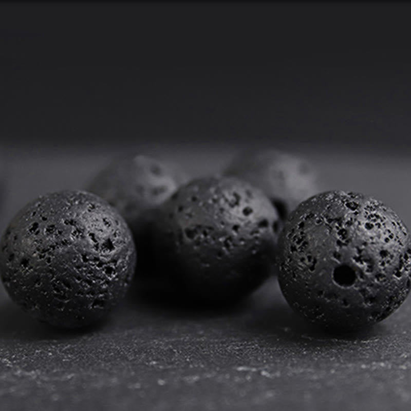 Buddha Stones 溶岩・黒檀・タイガーアイ使用 ヒーリングブレスレット