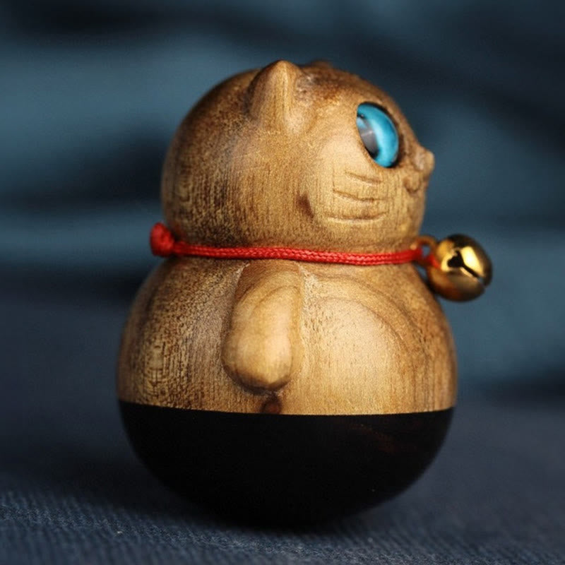 Buddha Stonesミニ招き猫子猫フィービー・ジェンナン木製祝福飾り - image 13