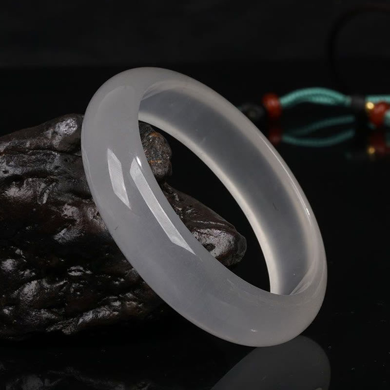 Buddha Stones天然 半透明 ゴールデン シルク 翡翠 富と幸運ブレスレットバングル - image 8