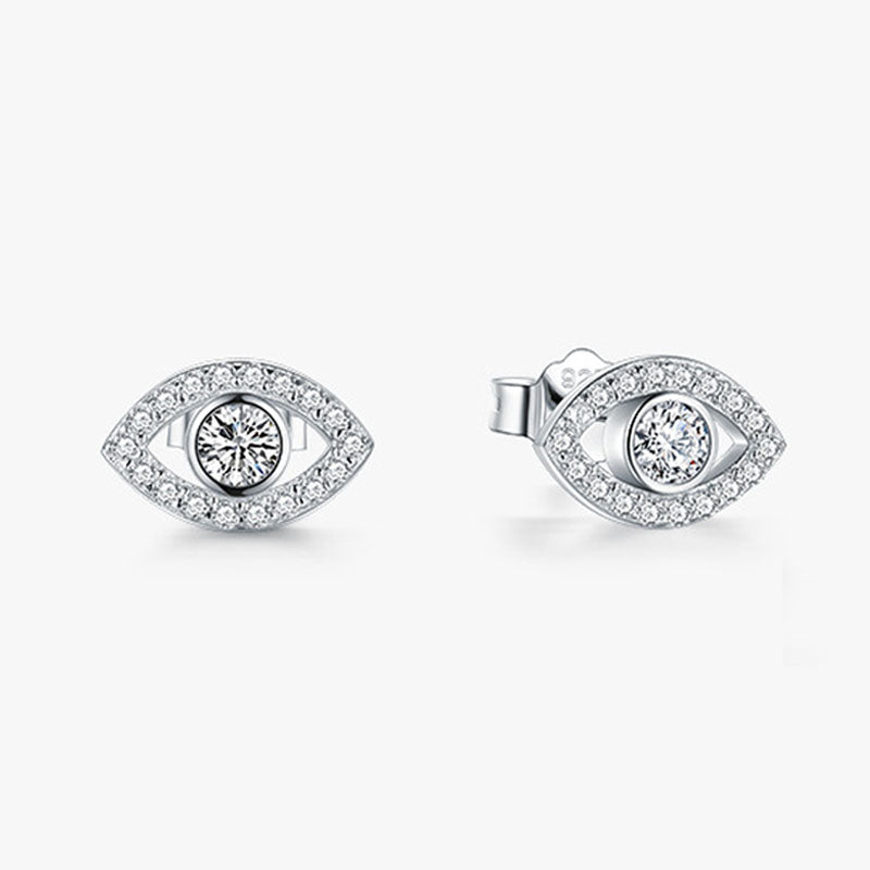 Buddha Stones925スターリングシルバー 邪眼シンボル 守護スタッドピアス