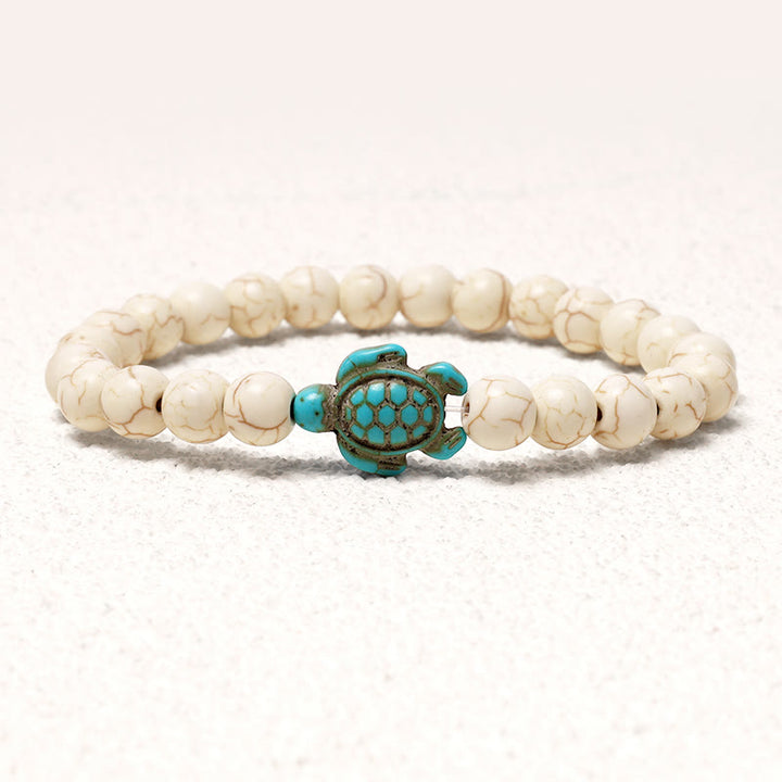 Buddha Stones天然石ウミガメターコイズ祝福ブレスレット