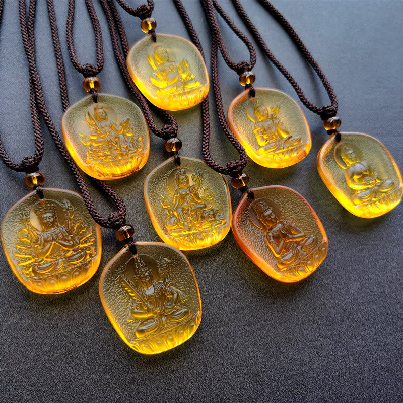 Buddha Stones十二支誕生仏の祝福 劉里 クリスタル 慈悲のネックレス ペンダント - image 9