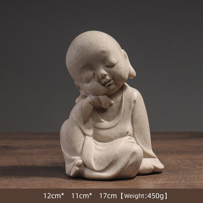 Buddha Stonesチベット瞑想 仏陀 僧侶 祝福 静寂 樹脂 ホームデコレーション