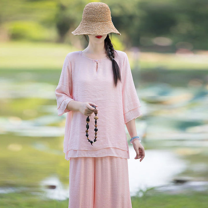 太極拳 瞑想 祈り 禅 スピリチュアル 朝の練習 ウェア レディース セット - image 18