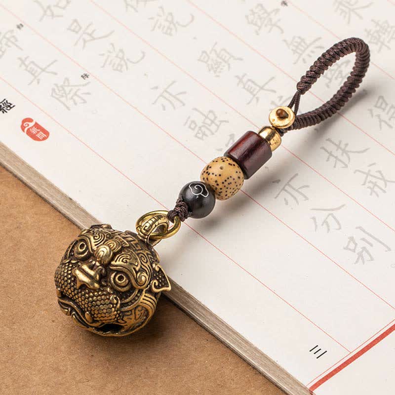 Buddha Stones富の銅製キーホルダー