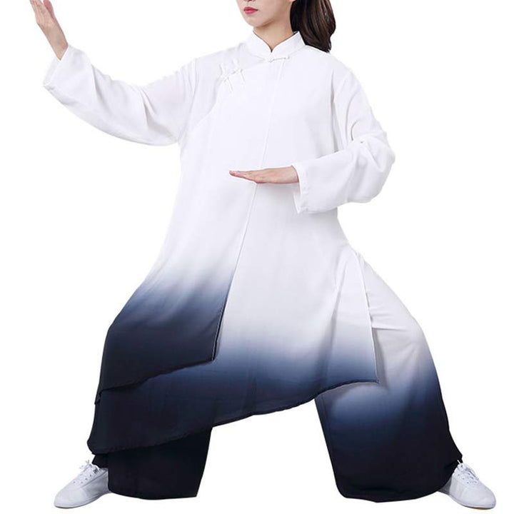 Buddha Stonesグラデーション絵画瞑想祈りスピリチュアル禅太極拳気功練習ユニセックス服セット