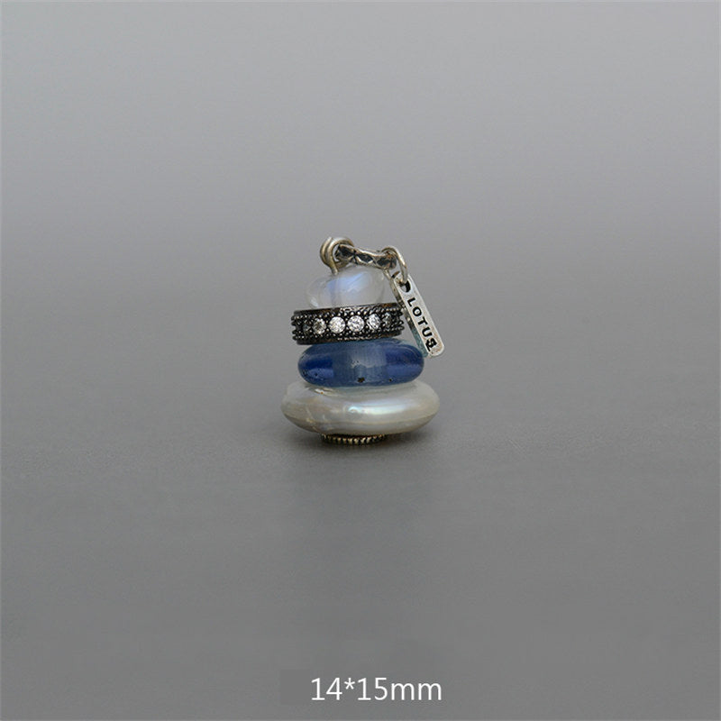 Buddha Stones禅ケアン ラブラドライト 各種クリスタル 落ち着いたペンダントネックレス