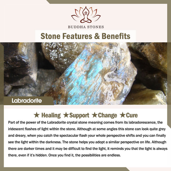 Buddha Stones禅ケアン ラブラドライト 各種クリスタル 落ち着いたペンダントネックレス