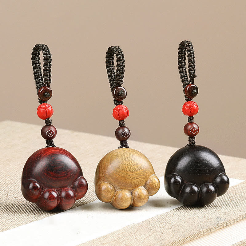 Buddha Stones小葉紫檀緑檀 黒檀黒檀爪保護キーチェーン - image 2