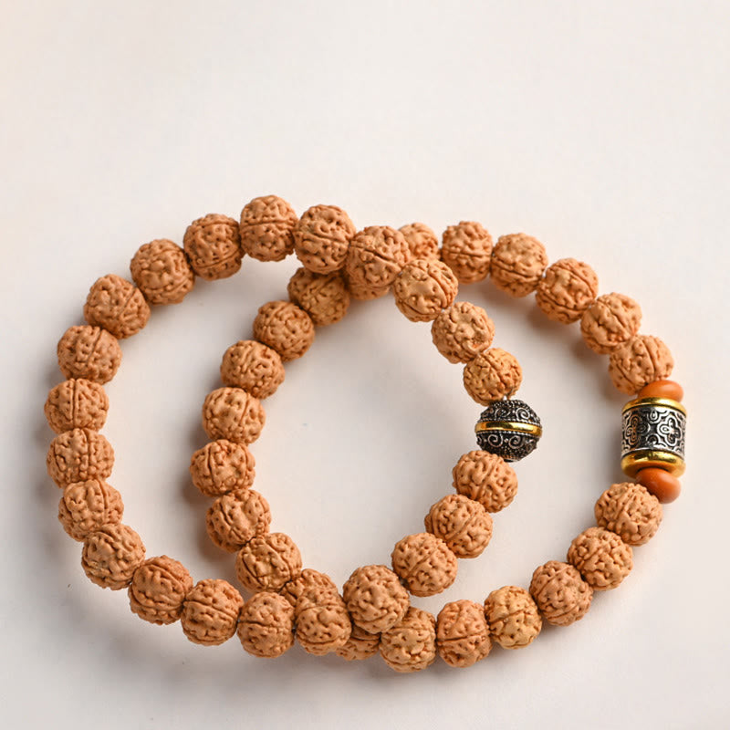 Buddha Stonesチベット ルドラークシャ 菩提樹 富と縁起のブレスレット