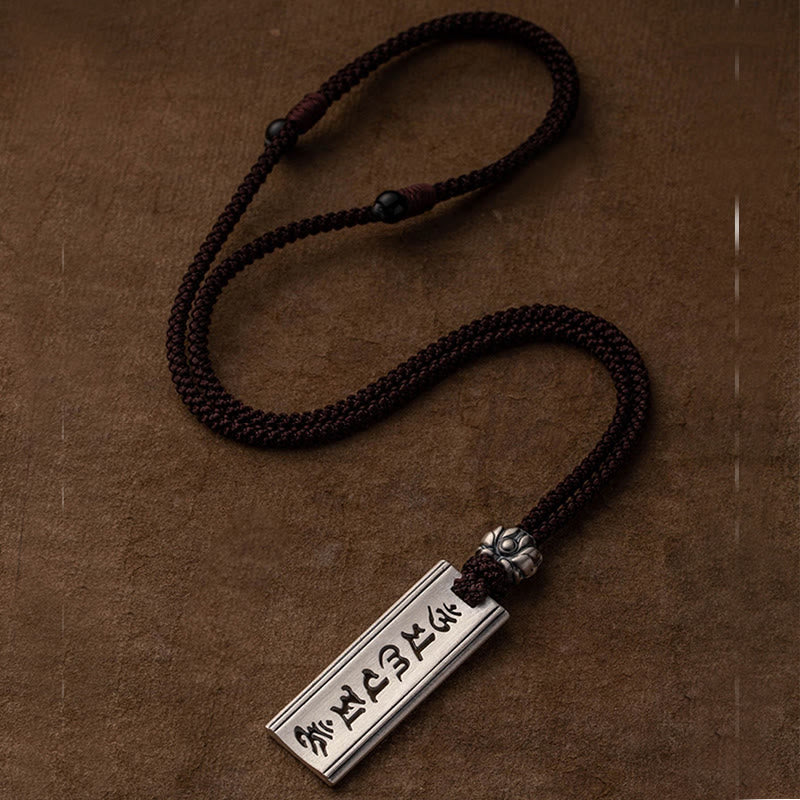Buddha Stones999スターリングシルバーオーム・マニ・パドメ・フム彫刻入り 蓮の知恵ネックレスペンダント - image 14