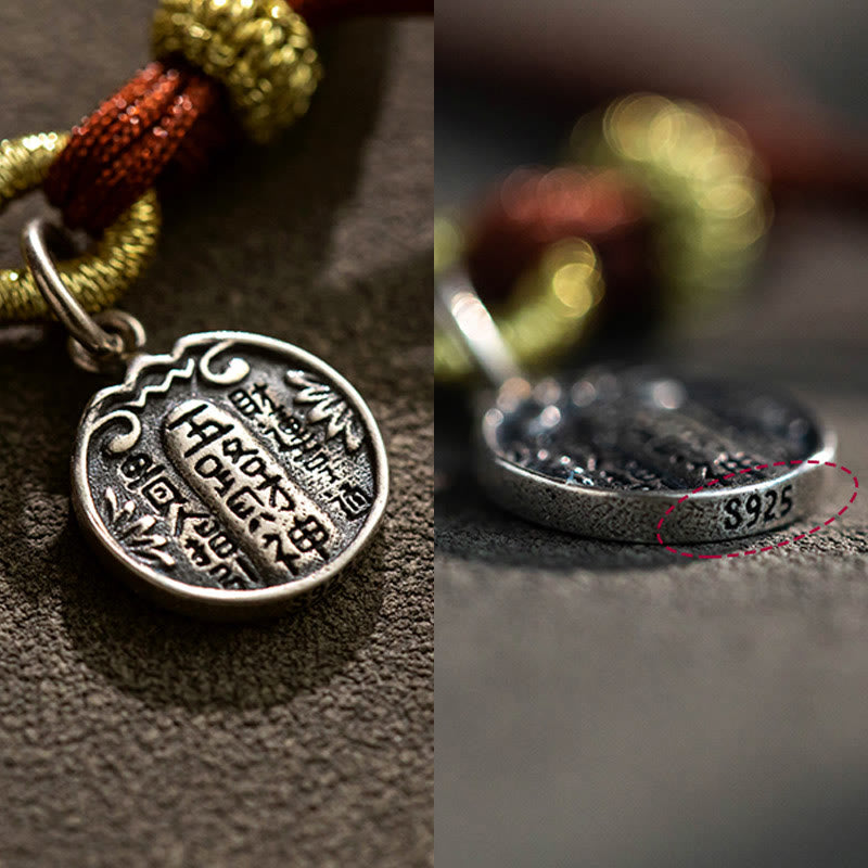 Buddha Stonesハンドメイド 925 スターリングシルバー 五行神 富と幸運の守護 紐編みブレスレット - image 7
