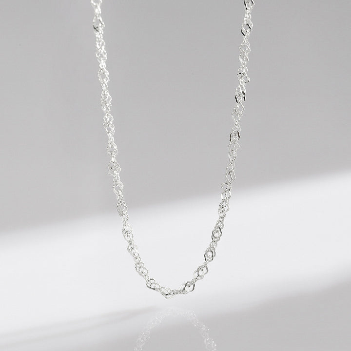 925スターリングシルバー イーヴィルアイ ハムサシンボル 繁栄と幸運のチェーンネックレスペンダント - 水波チェーン - image 13