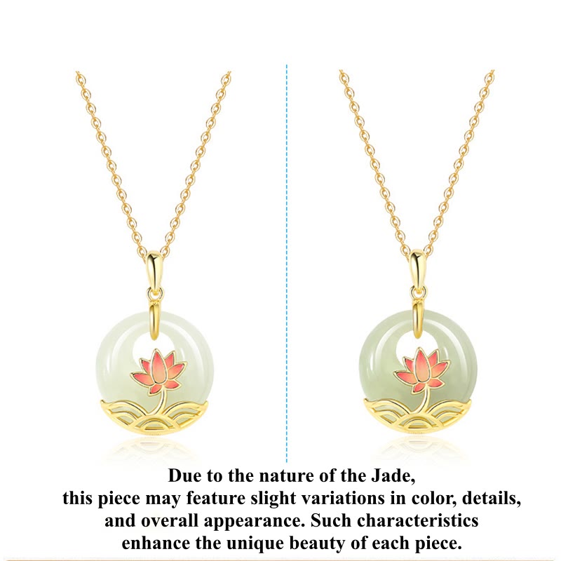 Buddha Stones925スターリングシルバー 和田白翡翠 蓮の花 祝福ネックレスペンダント - image 9