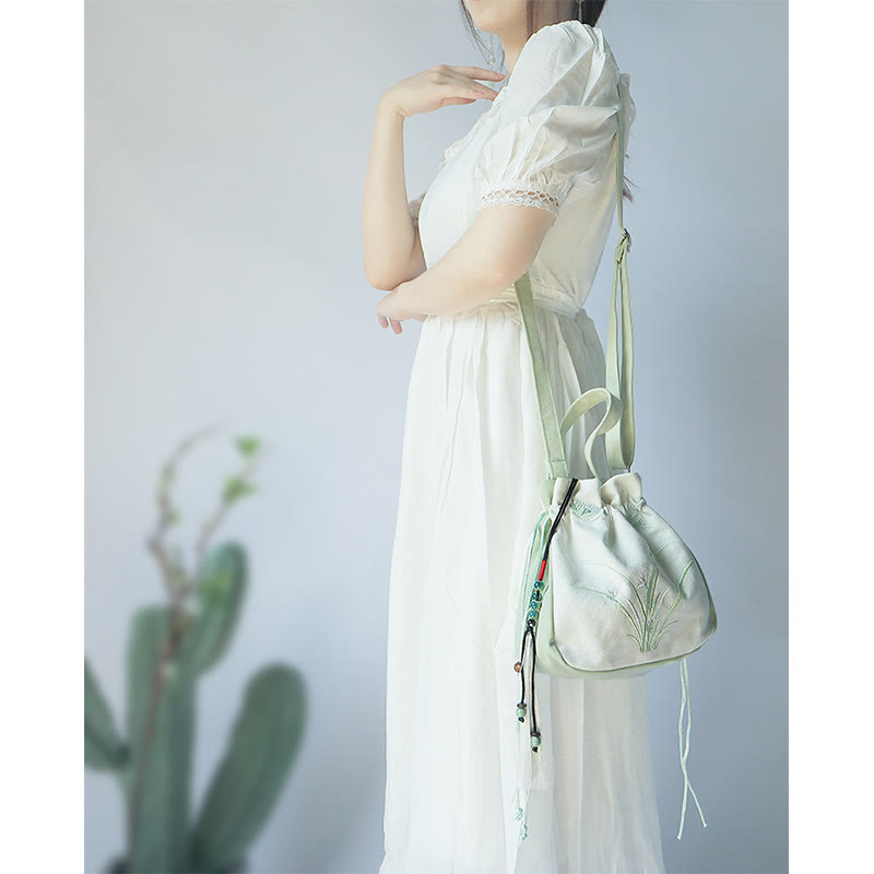 Buddha Stonesハンドメイド刺繍花キャンバストートショルダーバッグハンドバッグ - image 2