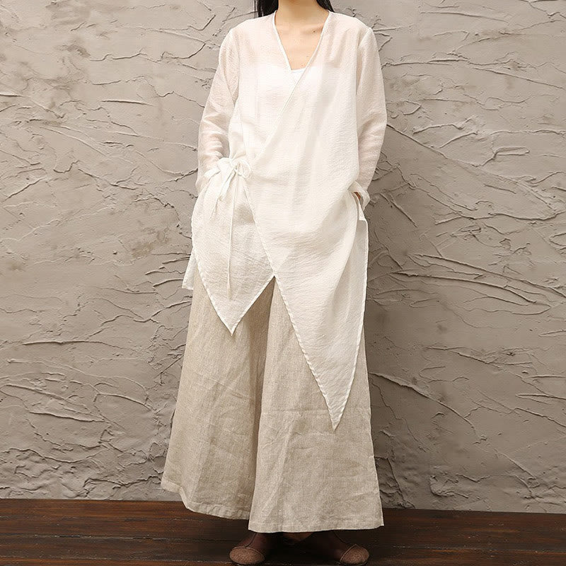 Buddha Stonesシンプル ホワイト ベージュ 柄 瞑想 スピリチュアル 禅 練習 ヨガ 服 レディース