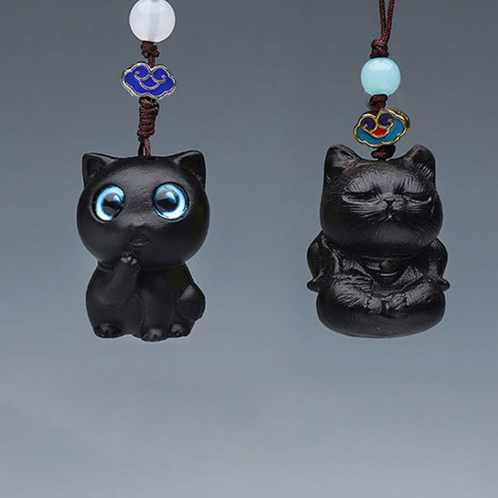 Buddha Stones緑 白檀 ミニ かわいい 動物 ウサギ 猫 鹿 クジラ 繁栄 携帯電話 吊り下げ 飾り - image 16