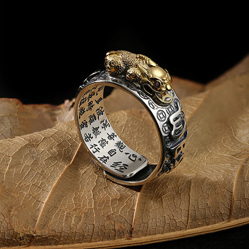 Buddha Stonesチベット 990 スターリングシルバーオーム・マニ・パドメ・フムドルジェ ヴァジュラ 般若心経 彫刻 富の指輪 - image 6