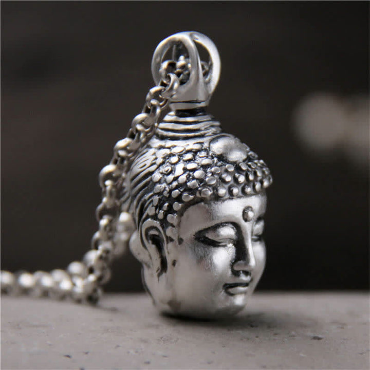 Buddha Stones999スターリングシルバー ブッダ デーモン セレニティ ネックレス ペンダント - 仏像（ペンダントのみ）-999スターリングシルバー - image 0