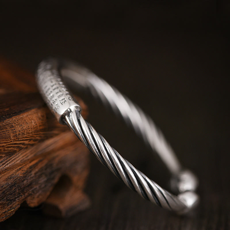 Buddha Stonesチベットオーム・マニ・パドメ・フム般若心経 清浄カフブレスレット - image 5