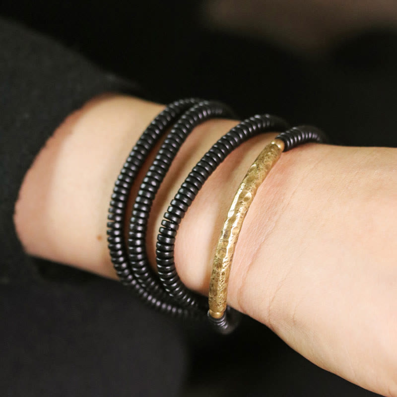 Buddha Stones黒檀銅 バランス 多層ブレスレット - image 15