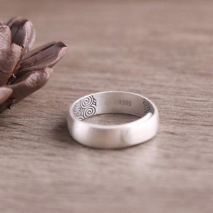 Buddha Stones999 スターリングシルバー 蓮の象 六つの真実の言葉 祝福リング - image 12