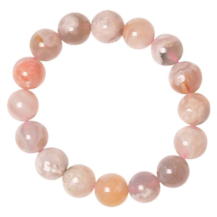 Buddha Stones桜瑪瑙 平和の祝福ブレスレット