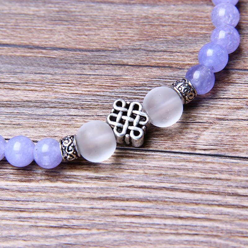 Buddha Stonesパープルジャスパービーズ 強さのブレスレットMala