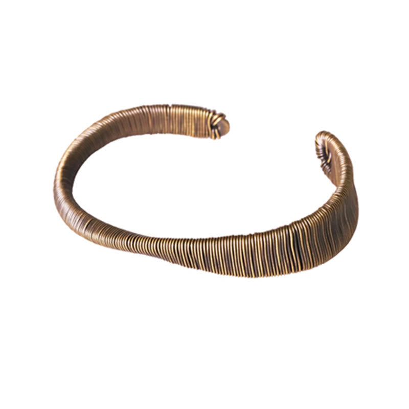 Buddha Stonesシンプルデザイン 真鍮銅 幸運 富 調節可能 カフブレスレット - image 13