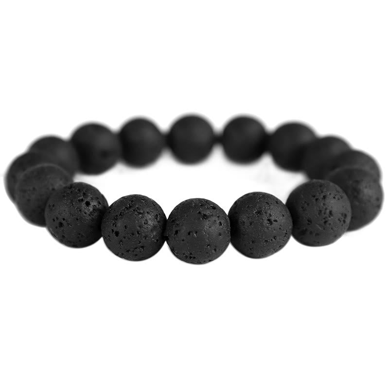 Buddha Stones 溶岩・黒檀・タイガーアイ使用 ヒーリングブレスレット