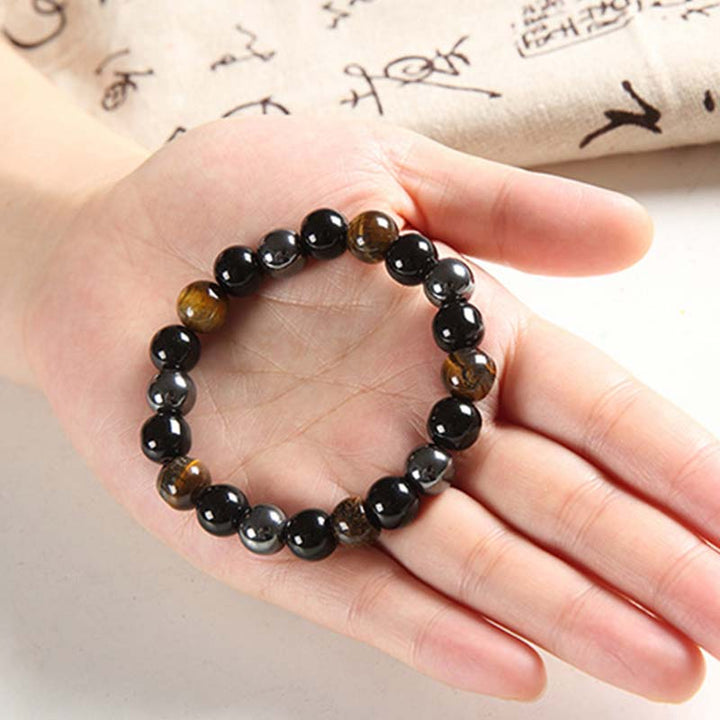 Buddha Stonesチベットタイガーアイブレスレットネックレスセット