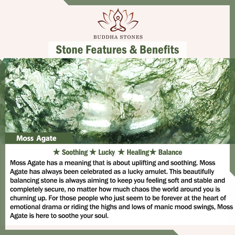 Buddha Stonesモスアゲート ヒーリングバランスリング - image 6