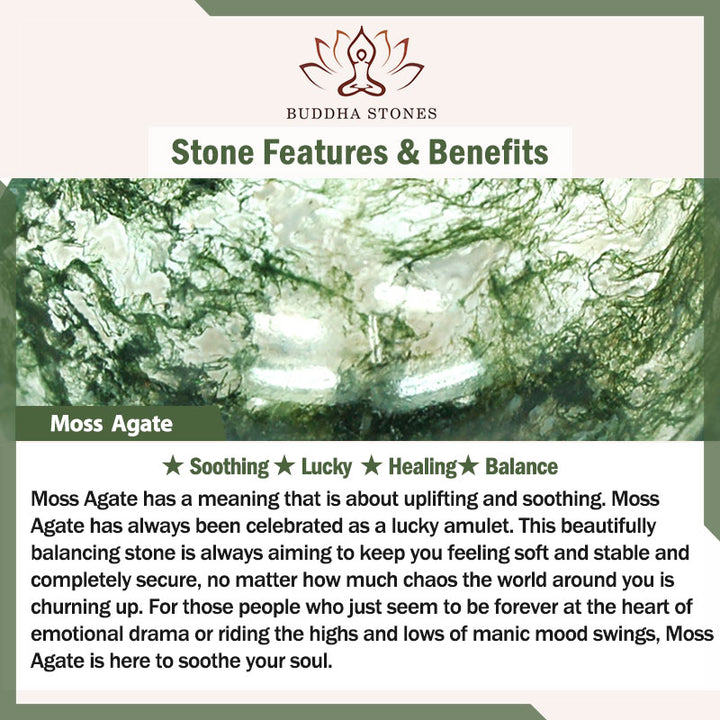 Buddha Stonesモスアゲート ヒーリングバランスリング - image 6