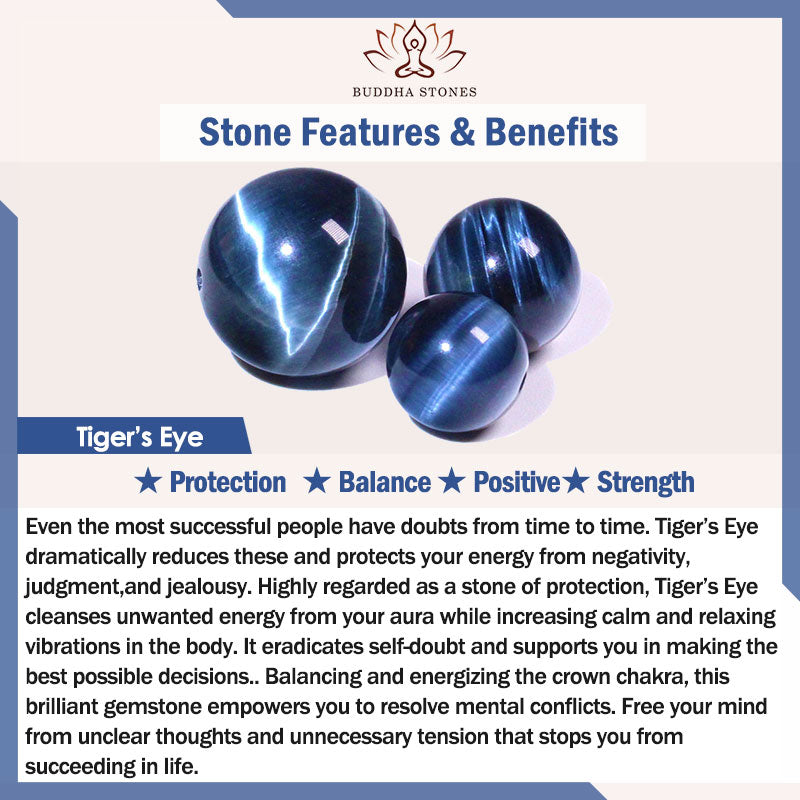 Buddha Stonesブルータイガーアイ守護ブレスレット - image 7