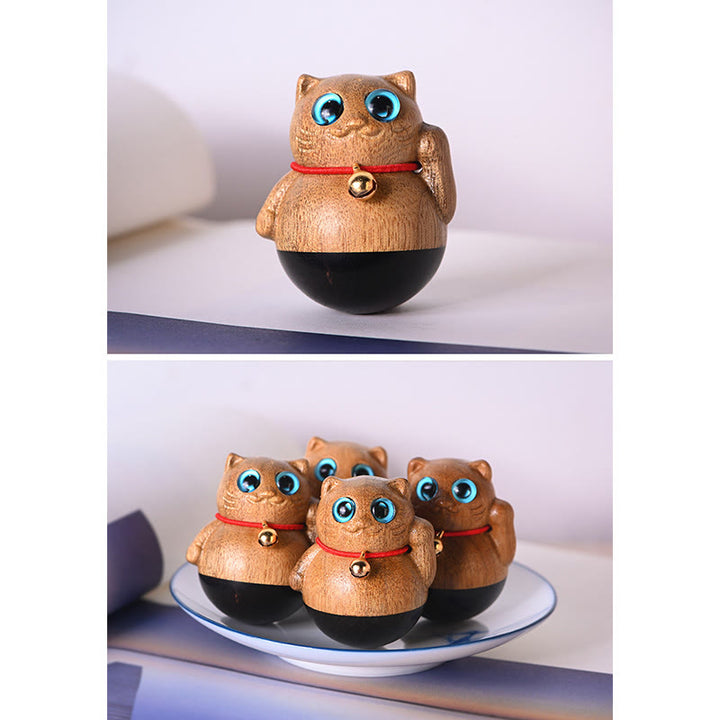 Buddha Stonesミニ招き猫子猫フィービー・ジェンナン木製祝福飾り - image 21
