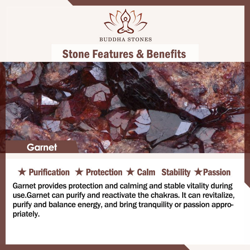 ガーネット アメジスト 浄化 鎮静 ヒーリングブレスレット・アンクレット Buddha Stones - image 6