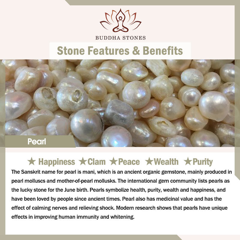 Buddha Stones パールホワイトフラワーリーフ幸せドロップイヤリング - image 5