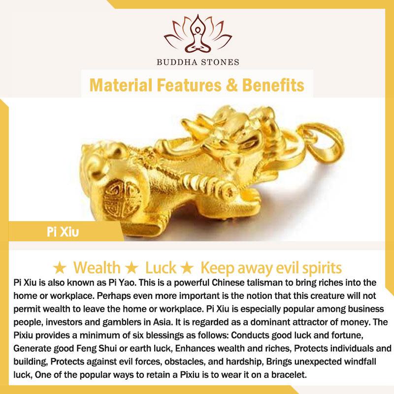 Buddha Stonesの色が変わるPiXiu黒曜石の開運財運ブレスレット - image 6