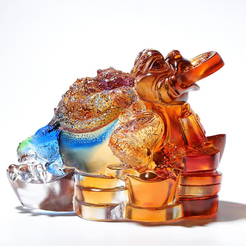 風水カエル手作りLiuliクリスタルアートピース富ホームオフィス装飾 - image 11