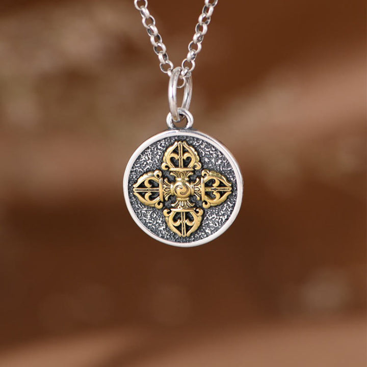 Buddha Stones925 スターリングシルバー ダブルドルジェ ヴァジュラ 祝福ネックレス ペンダント - image 3
