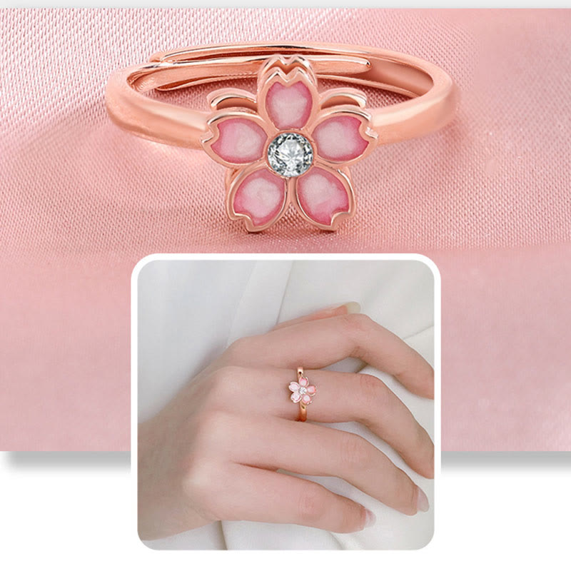 Buddha Stones925スターリングシルバー 桜の祝福チェーンブレスレット 回転リング - image 20